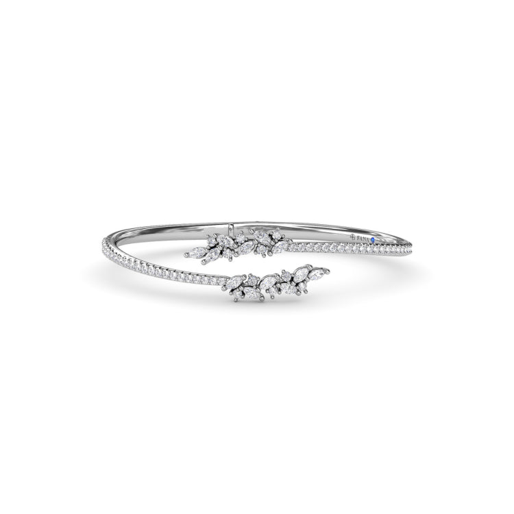 Clustered Marquise Diamond Bangle 