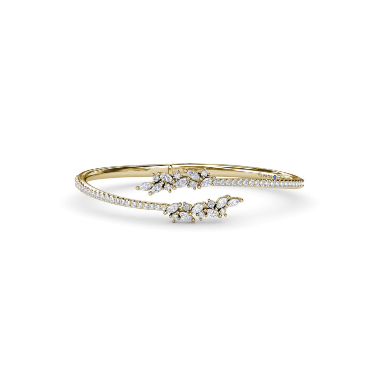 Clustered Marquise Diamond Bangle 