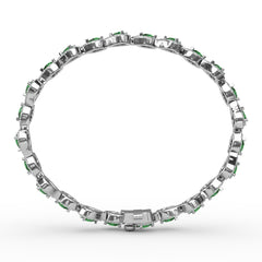 Decorated Emerald and Diamond Bracelet 