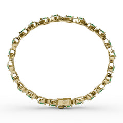 Decorated Emerald and Diamond Bracelet 