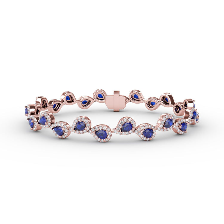 Decorated Sapphire and Diamond Bracelet 