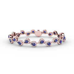 Decorated Sapphire and Diamond Bracelet 