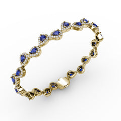 Decorated Sapphire and Diamond Bracelet 