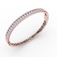 Diamond Channel Setting Bangle 