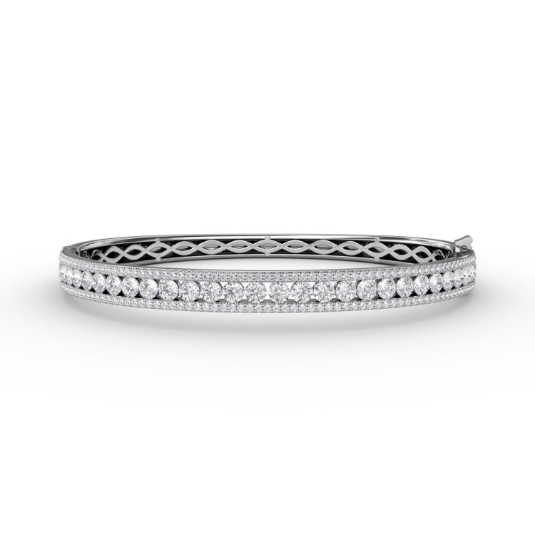 Diamond Channel Setting Bangle 