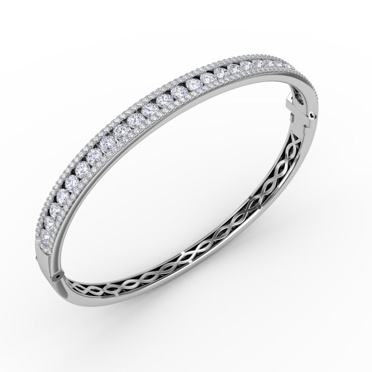 Diamond Channel Setting Bangle 