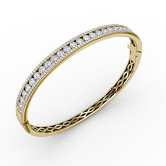 Diamond Channel Setting Bangle 
