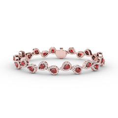 Decorated Ruby and Diamond Bracelet 