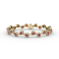 Decorated Ruby and Diamond Bracelet 