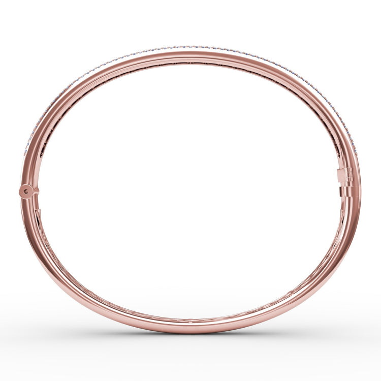 Sapphire and Diamond Channel Set Bangle 