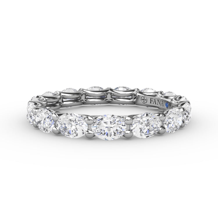 Shared Prong Oval Eternity Band 