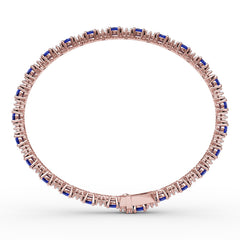 Alternating Sapphire and Diamond Bracelet