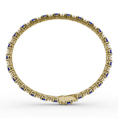 Alternating Sapphire and Diamond Bracelet