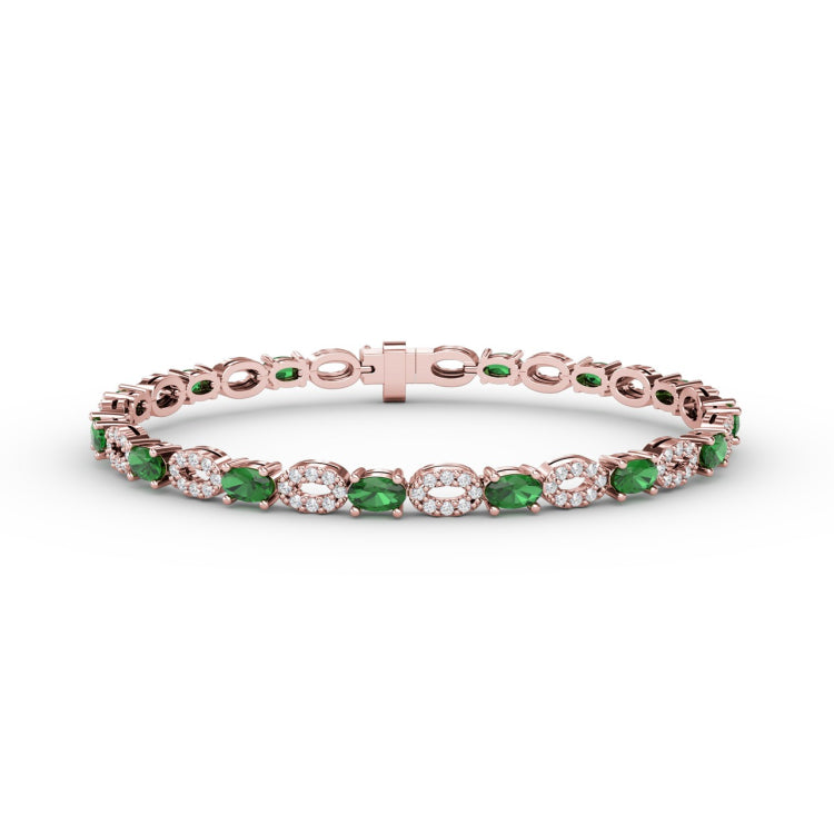 Interchanging Emerald and Diamond Bracelet 