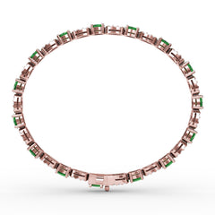 Interchanging Emerald and Diamond Bracelet 