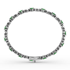 Interchanging Emerald and Diamond Bracelet 