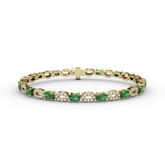 Interchanging Emerald and Diamond Bracelet 