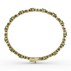 Interchanging Emerald and Diamond Bracelet 