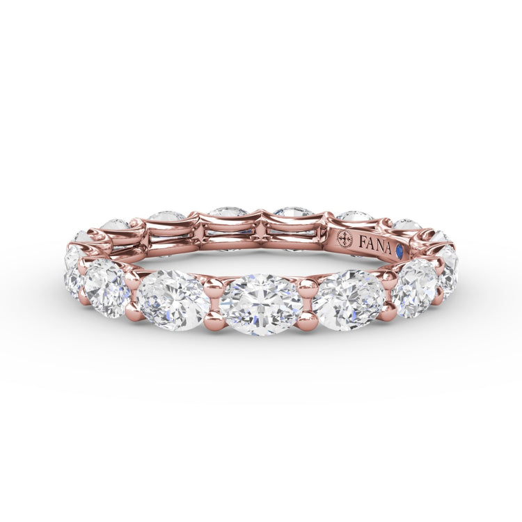 Shared Prong Oval Eternity Band 