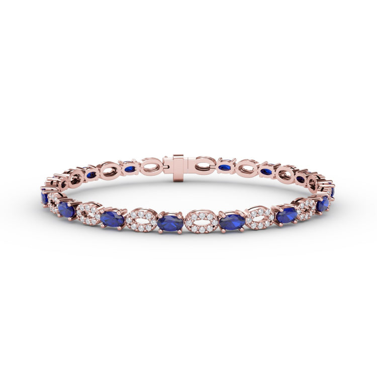 Interchanging Sapphire and Diamond Bracelet 