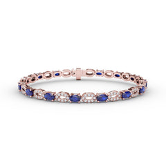 Interchanging Sapphire and Diamond Bracelet 