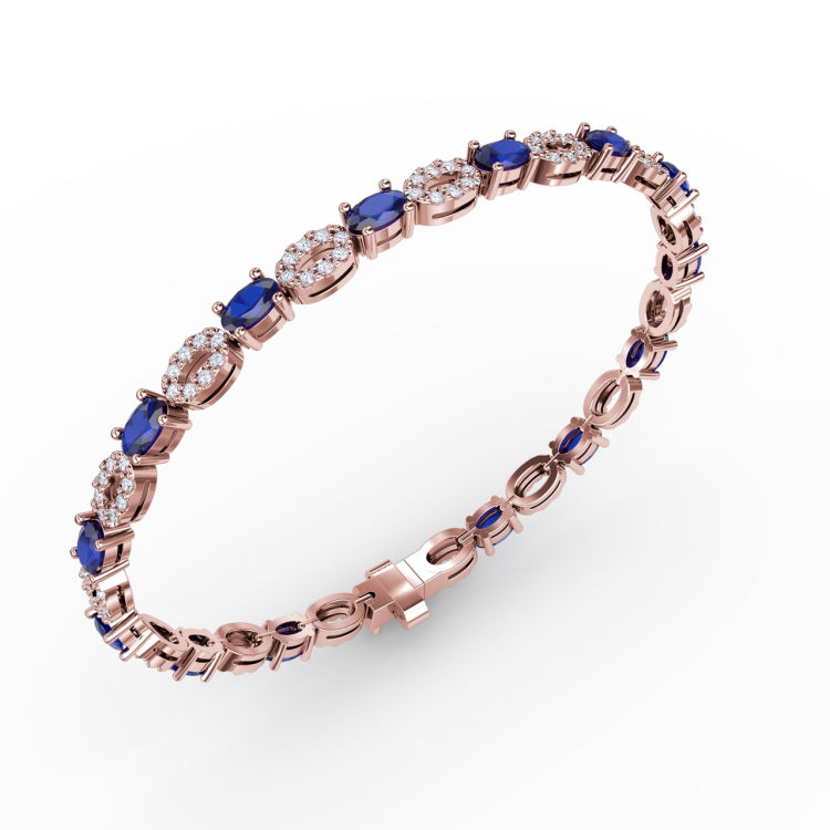 Interchanging Sapphire and Diamond Bracelet 