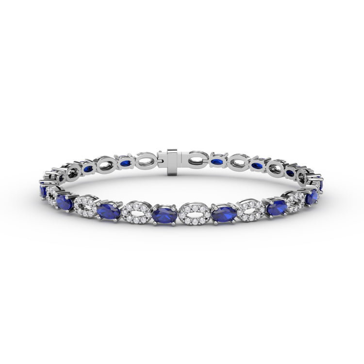 Interchanging Sapphire and Diamond Bracelet 