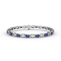 Interchanging Sapphire and Diamond Bracelet 
