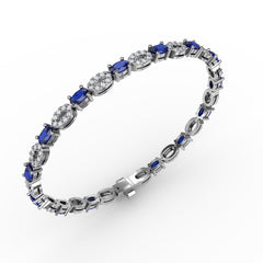 Interchanging Sapphire and Diamond Bracelet 