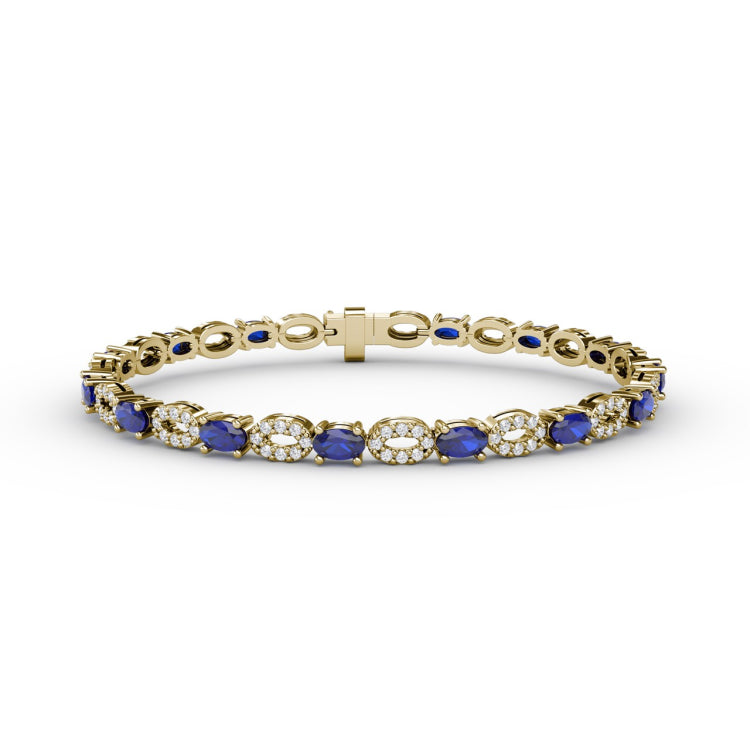 Interchanging Sapphire and Diamond Bracelet 