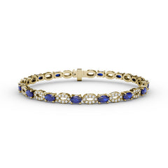 Interchanging Sapphire and Diamond Bracelet 
