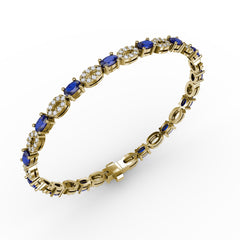 Interchanging Sapphire and Diamond Bracelet 
