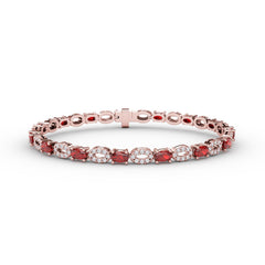 Interchanging Ruby and Diamond Bracelet 