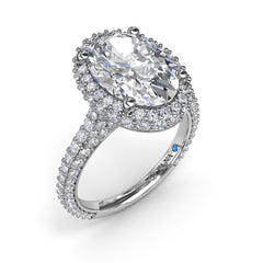 Opulent Halo Diamond Engagement Ring 