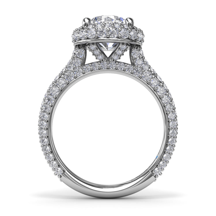 Diamonds Galore Halo Engagement Ring 