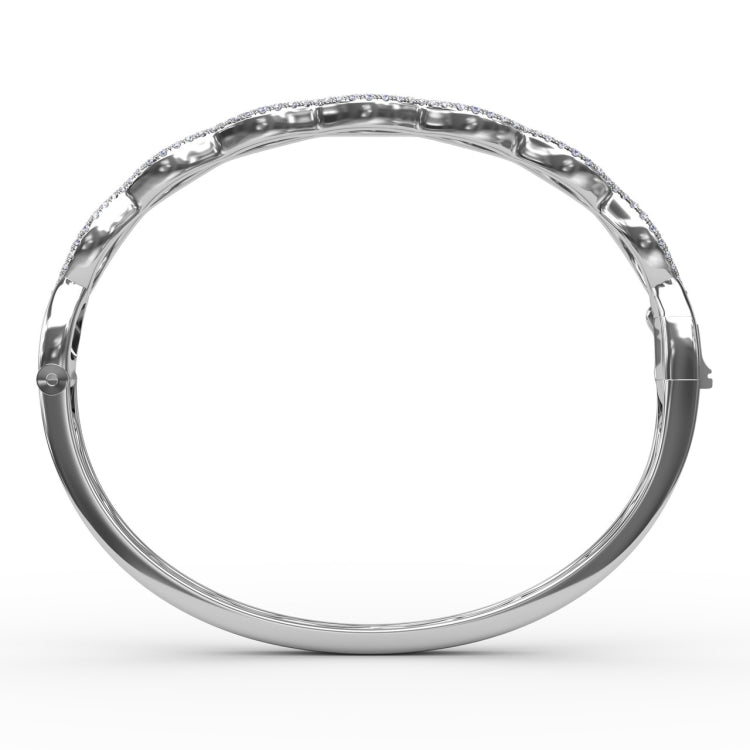 Striking Sapphire and Diamond Bangle 