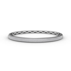 Three Row Diamond Bangle 
