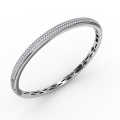 Three Row Diamond Bangle 