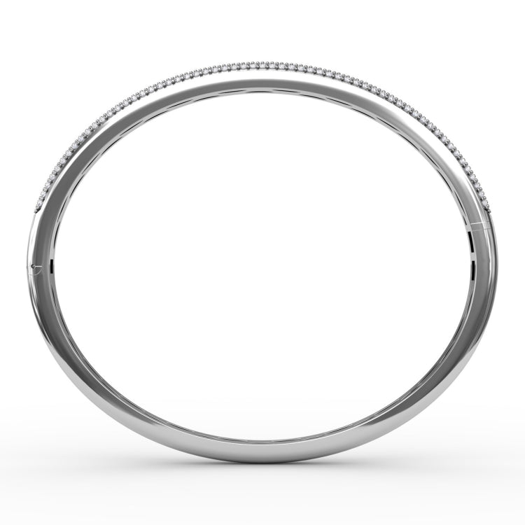 Three Row Diamond Bangle 