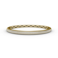 Three Row Diamond Bangle 