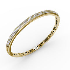 Three Row Diamond Bangle 