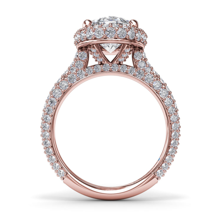 Opulent Halo Diamond Engagement Ring 