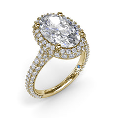 Opulent Halo Diamond Engagement Ring 