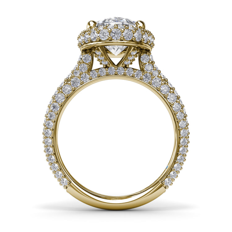 Opulent Halo Diamond Engagement Ring 