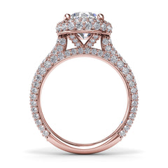 Diamonds Galore Halo Engagement Ring 