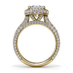 Diamonds Galore Halo Engagement Ring 