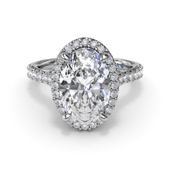Majestic Halo Diamond Engagement Ring 