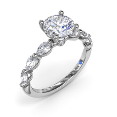 Whimsical Diamond Engagement Ring 
