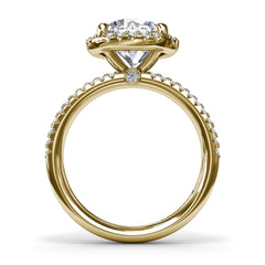 Diamond Halo Engagement Ring