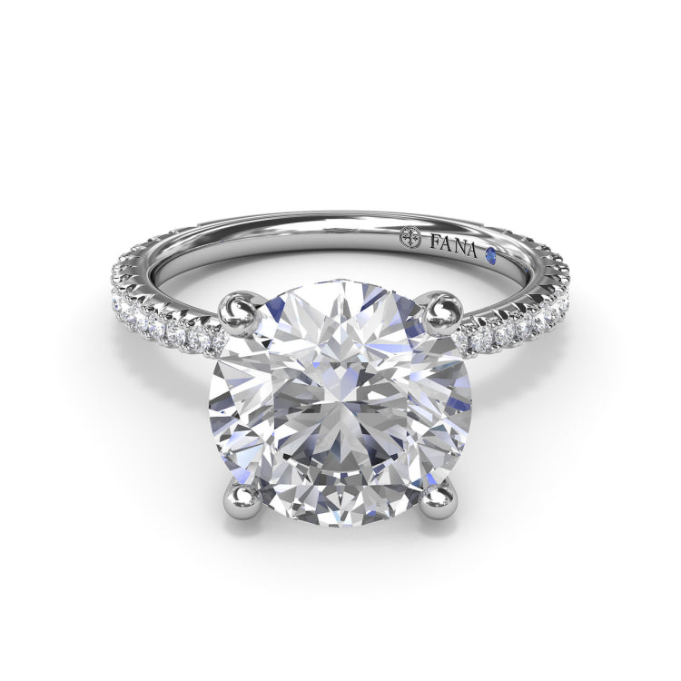 Hidden Halo Diamond Engagement Ring 
